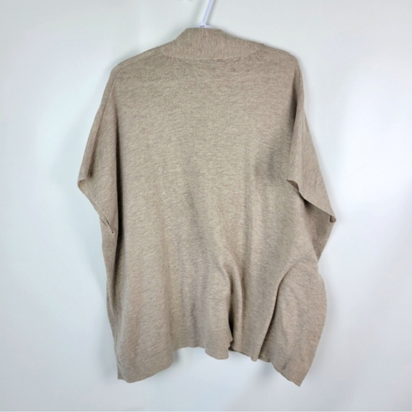 IMAN Knit Wool Cashmere Poncho Sweater Sz M/L - Picture 4 of 7